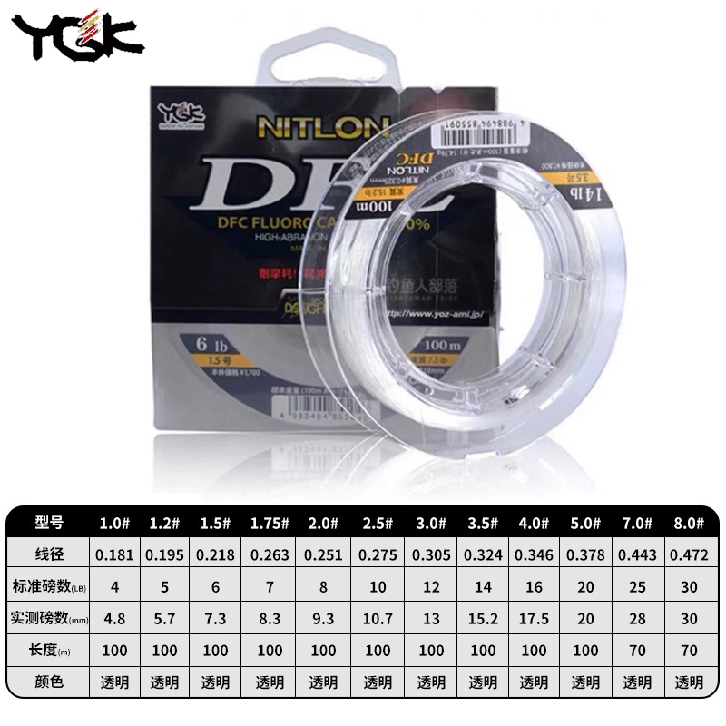 YGK Original DFC Carbon Line L - Fluorocarbon Line recensione e prezzo