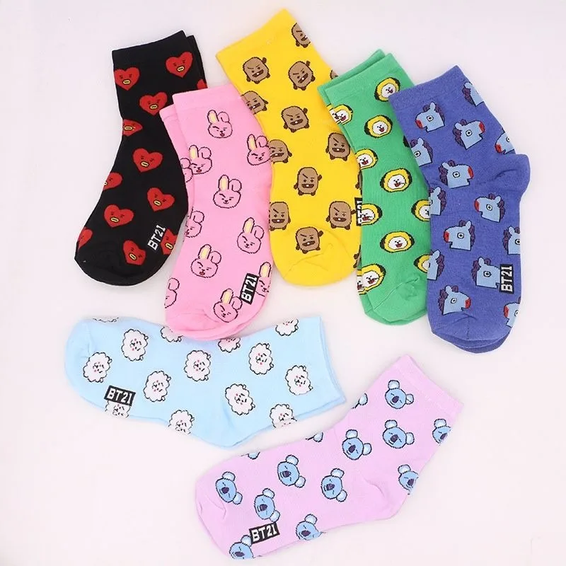 Kawaii BT21 Cartoon Socks Cute - Tippet Line recensione e prezzo