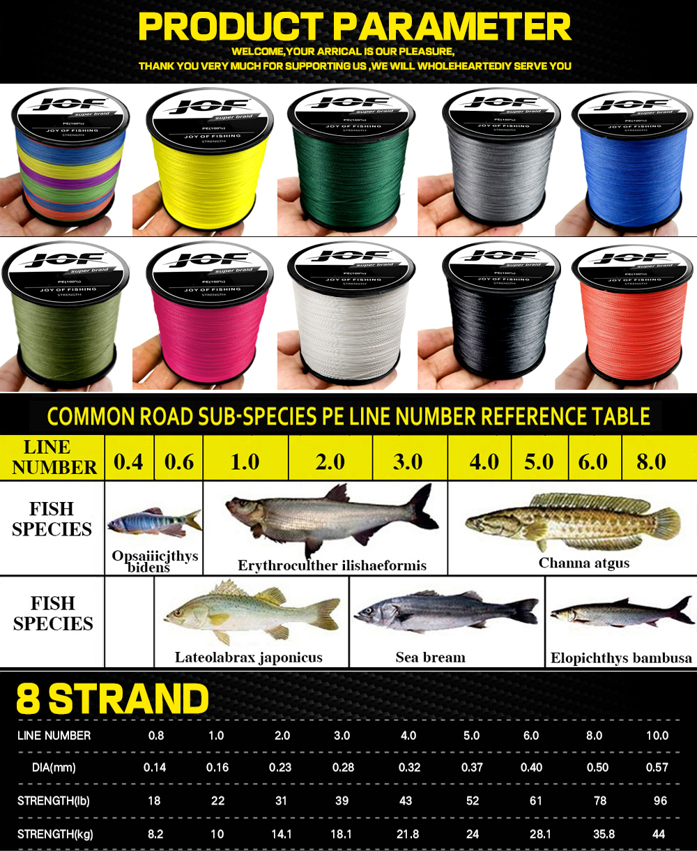JOF X8 Upgrade Braid Fishing L - Ice Fishing Line recensione e prezzo