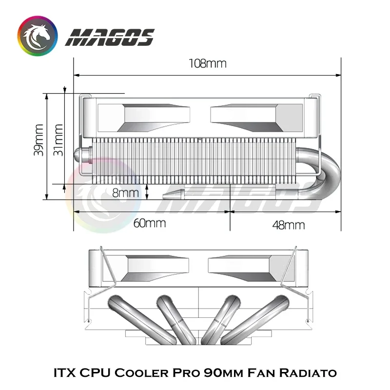 ITX CPU Cooler Pro 90mm Fan Ra - Fly Line recensione e prezzo