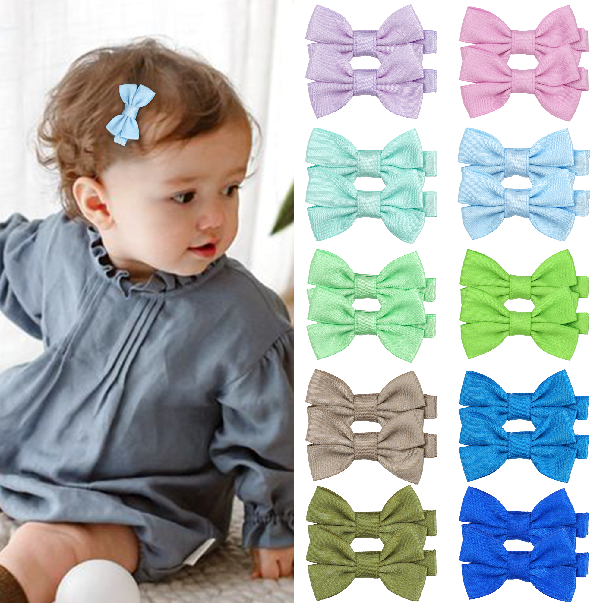 12/20 Pcs 2Inch Baby Hair Bows - Tippet Line recensione e prezzo