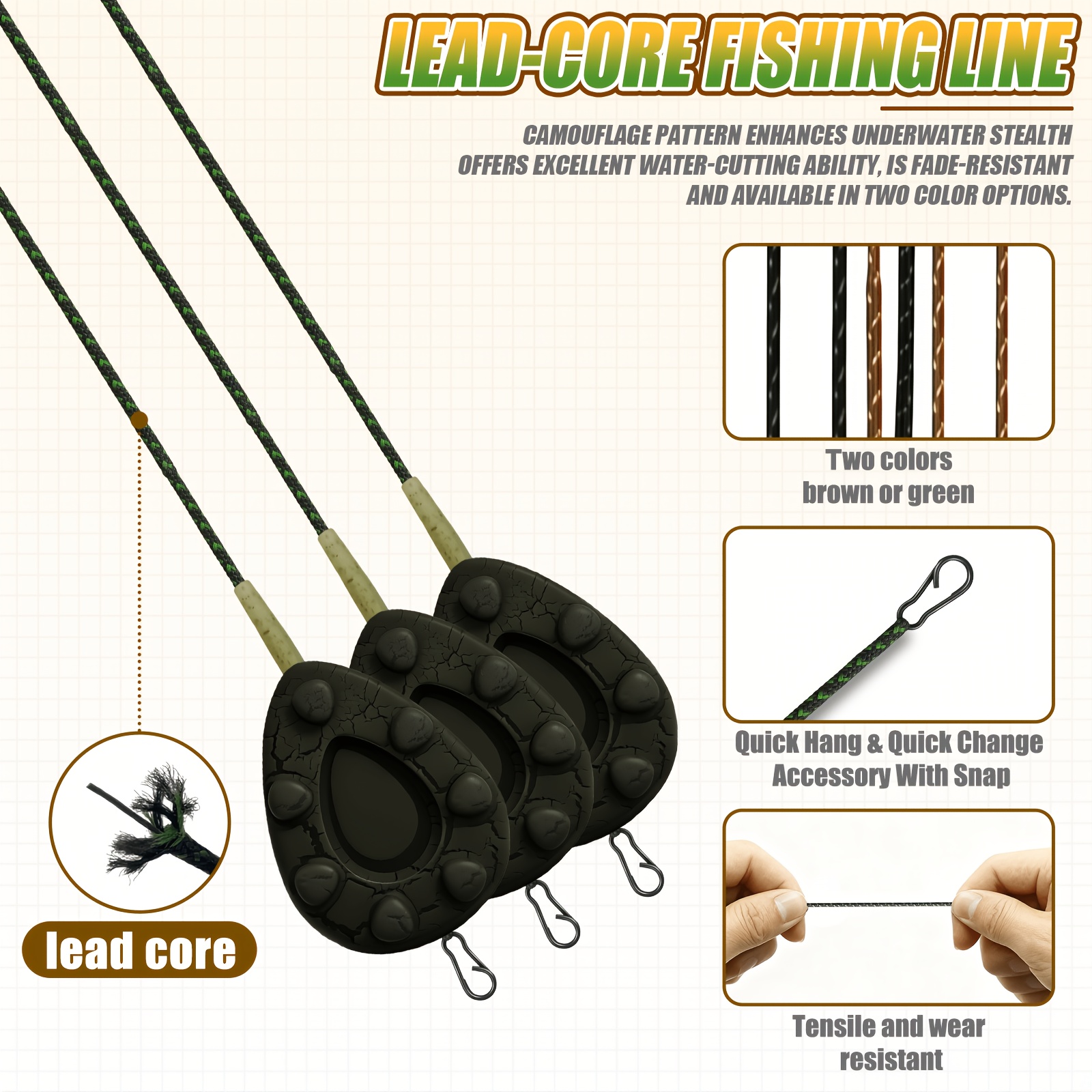 Carp Fishing Leadcore Leaders  - Leader Line recensione e prezzo