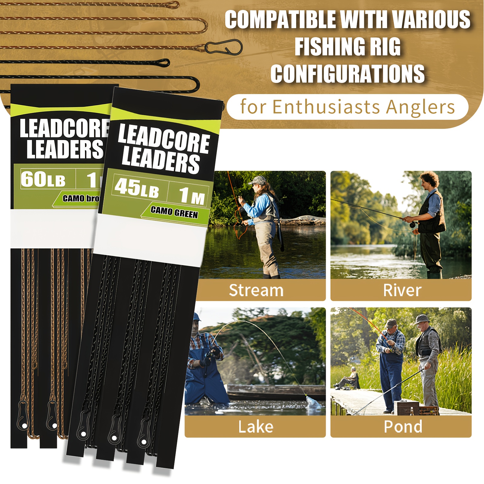 Carp Fishing Leadcore Leaders  - Leader Line recensione e prezzo