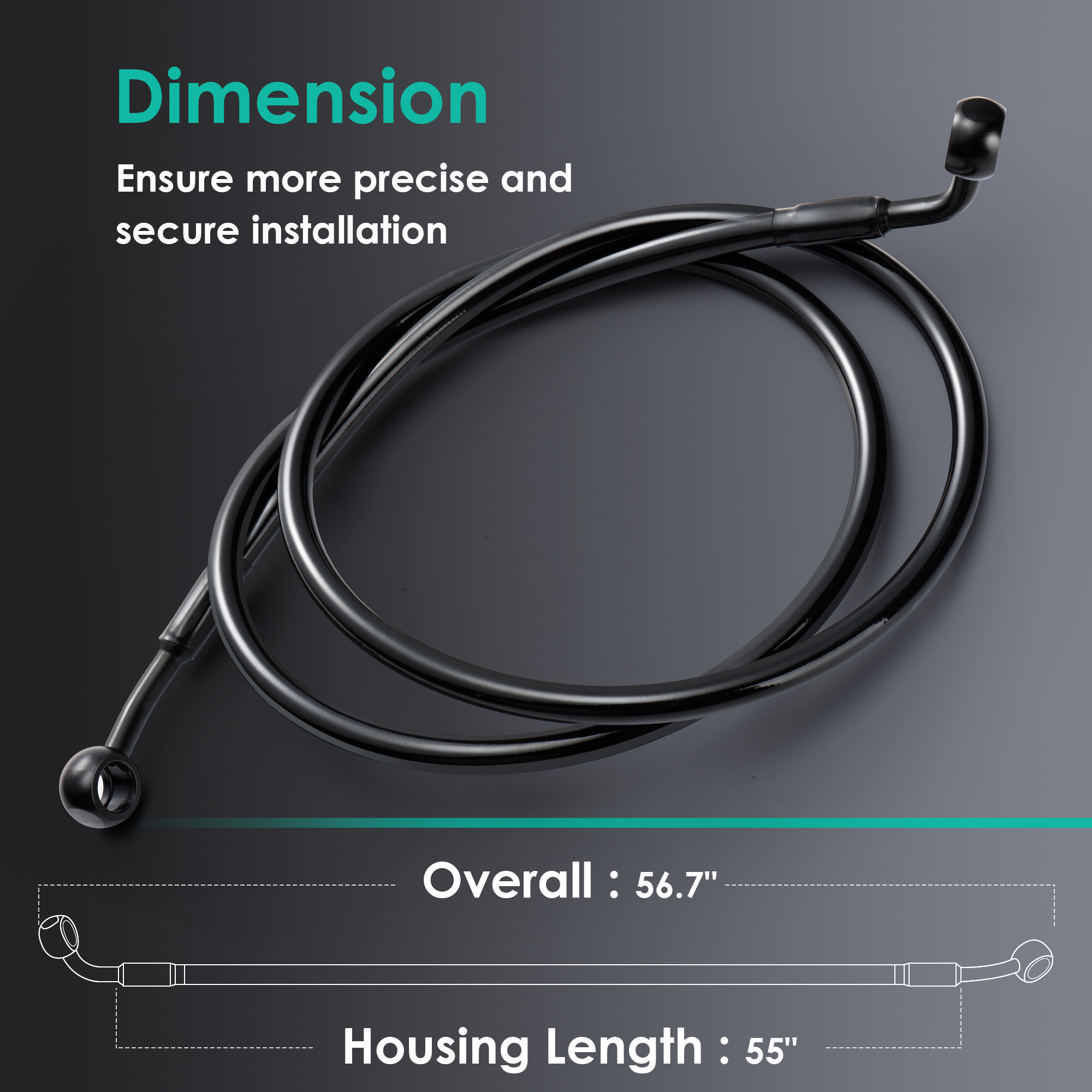 140/145/150CM Front Brake Line - Braided Line recensione e prezzo