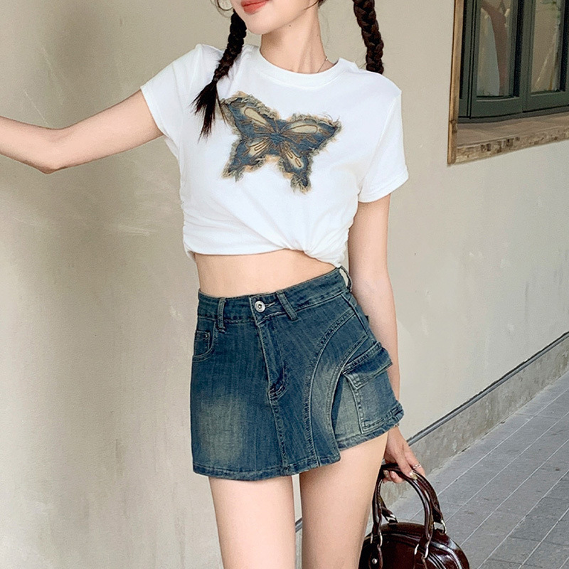 Denim Skirts Women Washed Skir - Fly Line recensione e prezzo