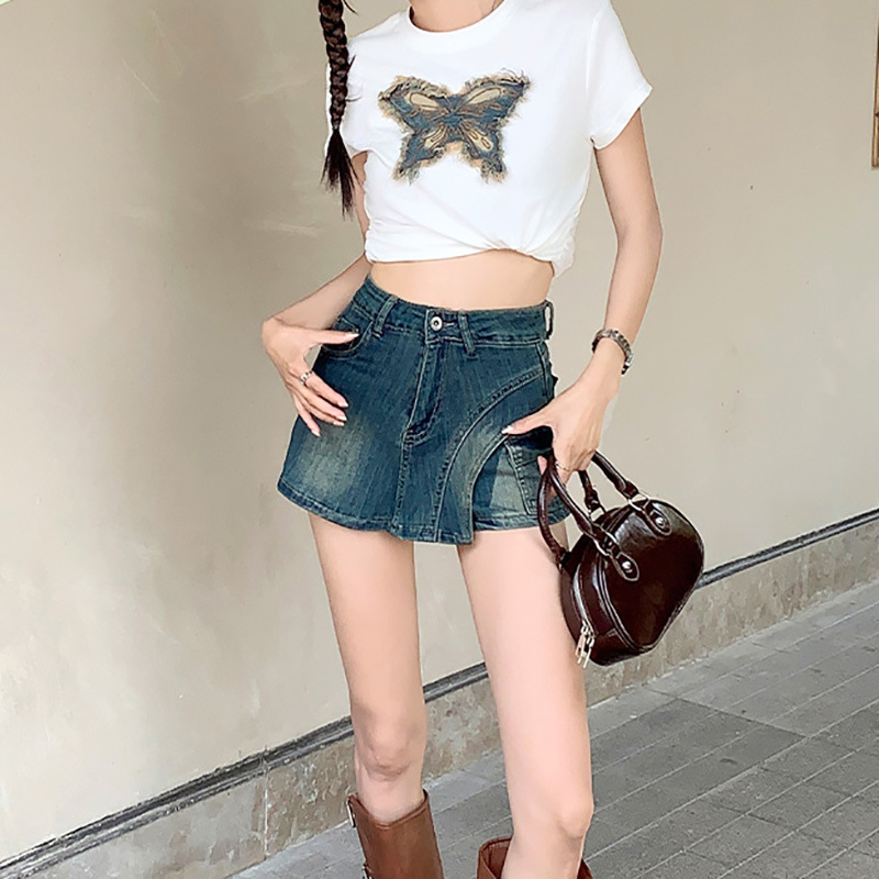 Denim Skirts Women Washed Skir - Fly Line recensione e prezzo