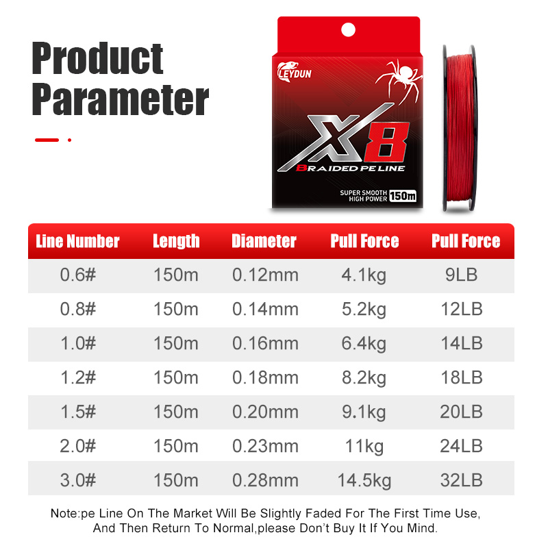 LEYDUN Not-Fading Red Fishing  - Ice Fishing Line recensione e prezzo