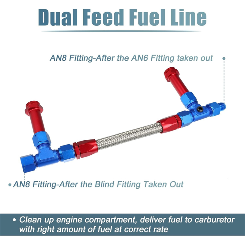 8AN Dual Feed Fuel Line To 7/8 - Braided Line recensione e prezzo