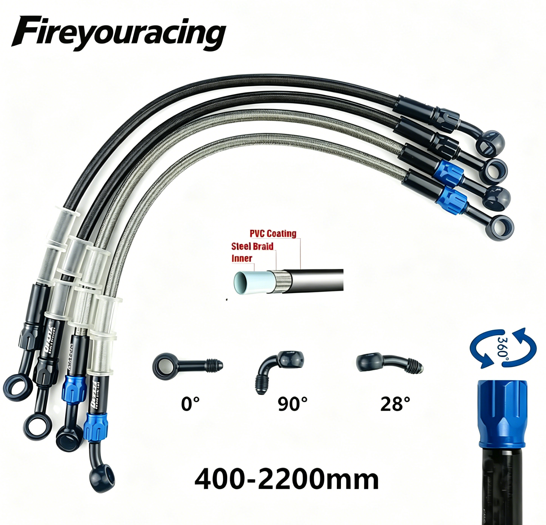 Motorcycle Brake Hose AN3 Brai - Braided Line recensione e prezzo