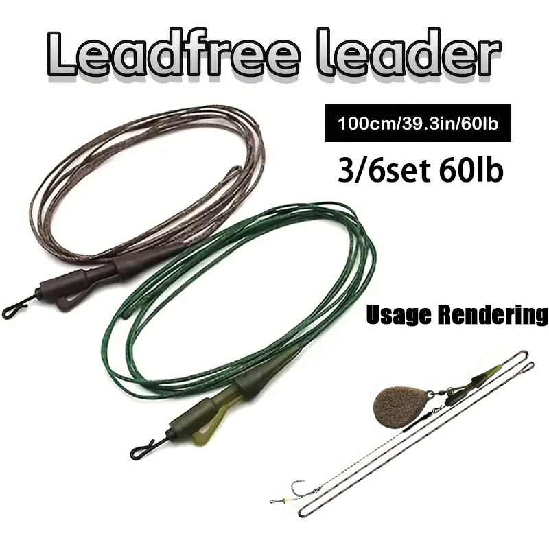 3/6pc CarpCarp Fishing Line Re - Leader Line recensione e prezzo